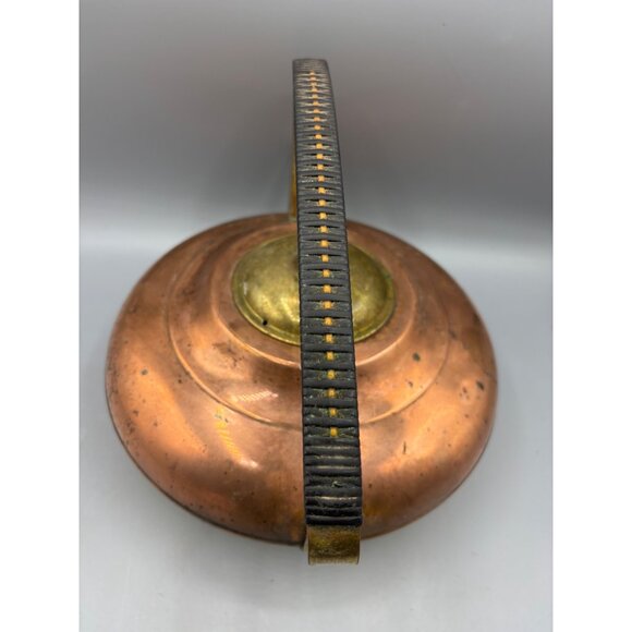 Vtg 70s Copper Brass‎ Teapot Tea Kettle Black Handle Decor - Picture 4 of 8